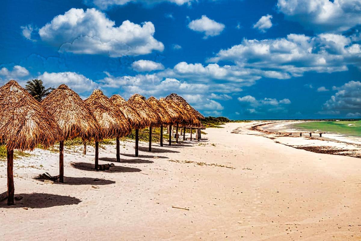 Beachfront Apartment Hacienda Del Cuyo El Cuyo Exterior foto